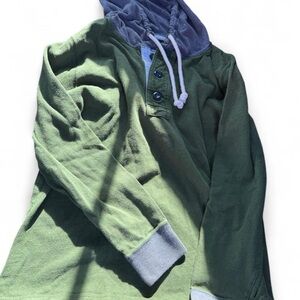 Abercrombie & Fitch Two-Tone Green Hoodie